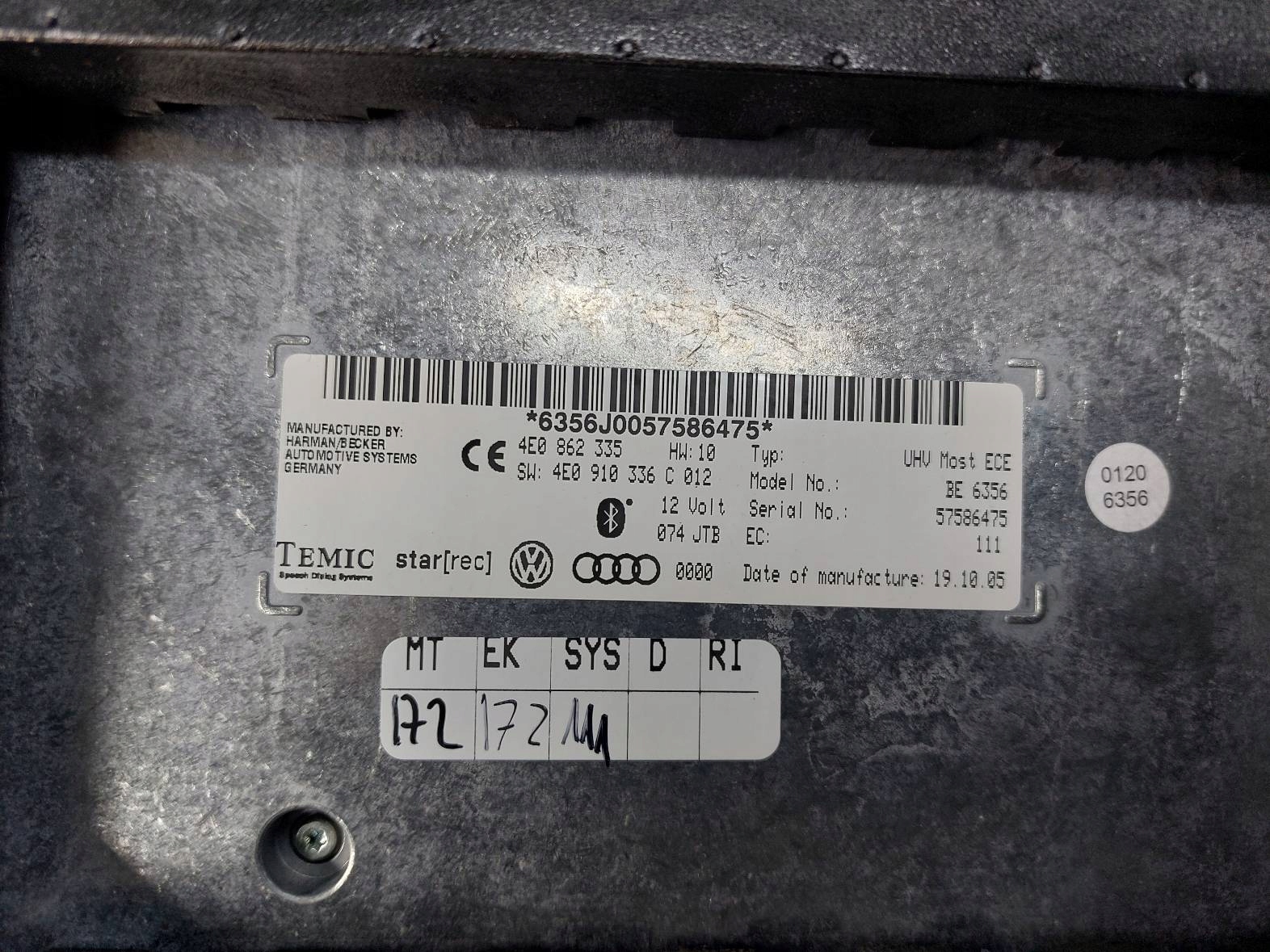 modul BLUETOOTH AUDI A6 C6 4E0910336C 4F0035613 4F0035619