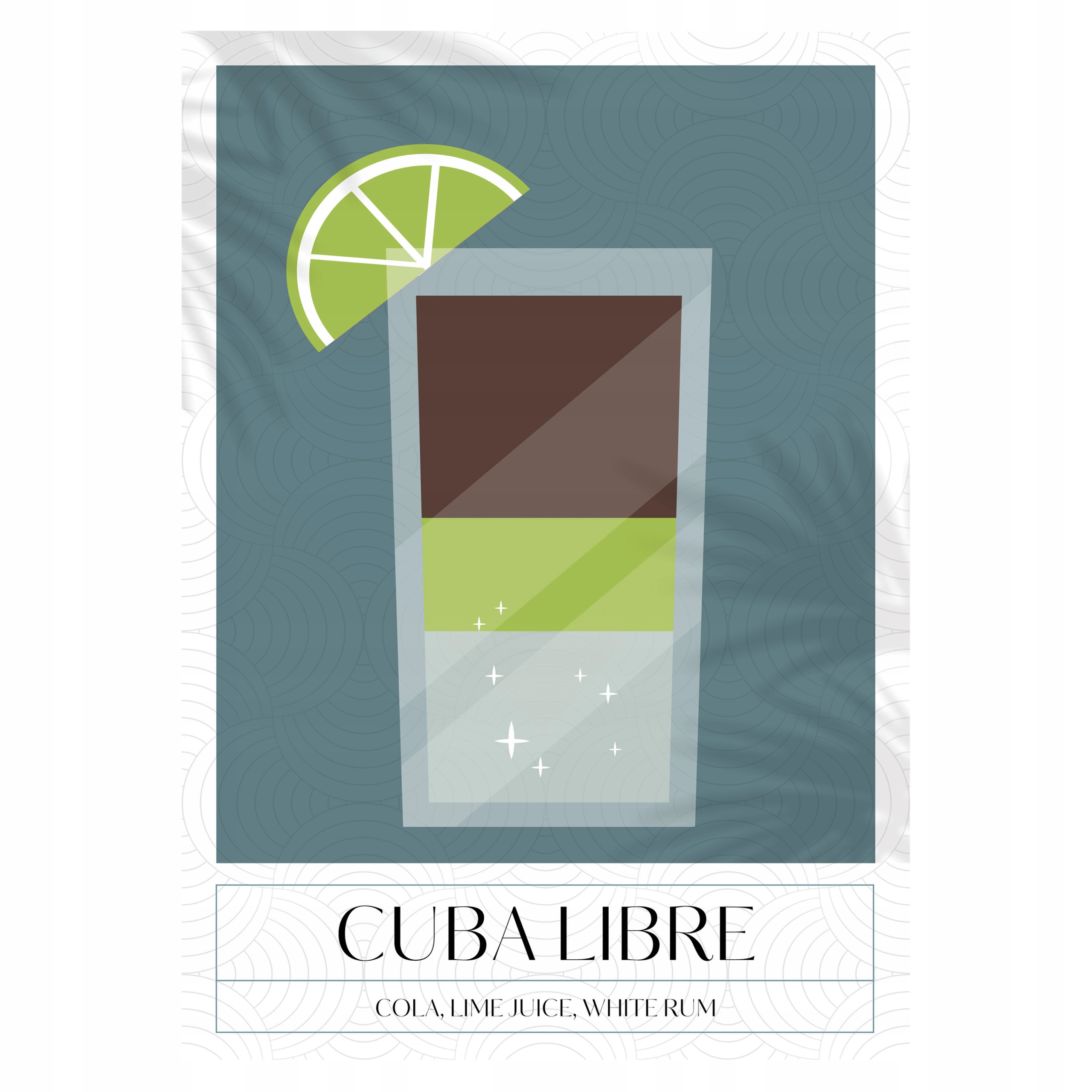 

Plakat Cocktails drinki Cuba Libre 30x40cm
