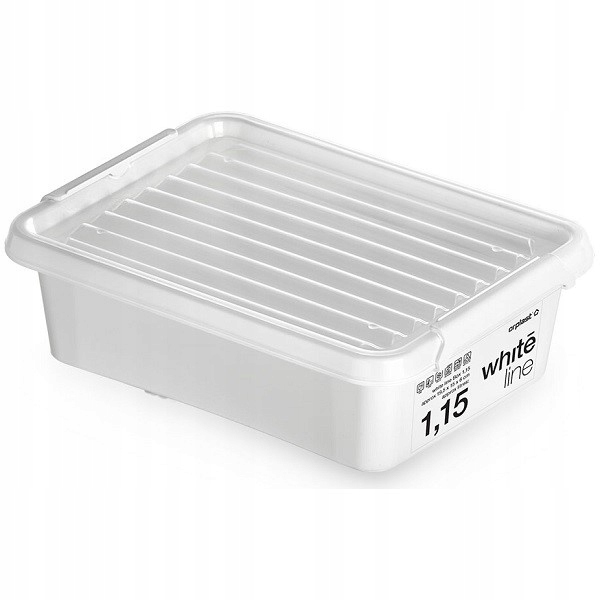 

Pojemnik z Pokrywką White Line Orplast 1,15L Biały