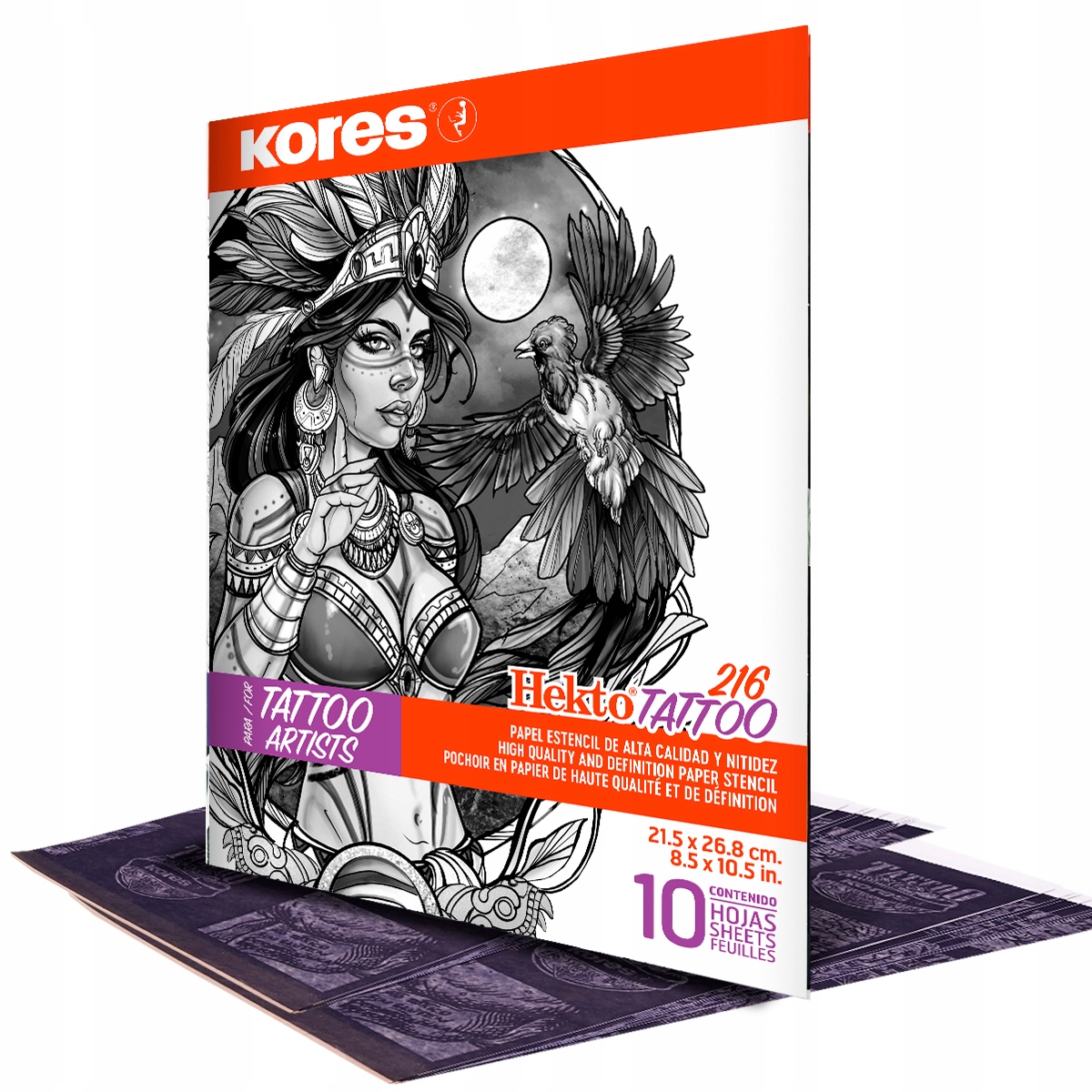 Kores 10 ks Kalka Na Odrážení Kalka Na Přenášení Tetovacího Vzoru