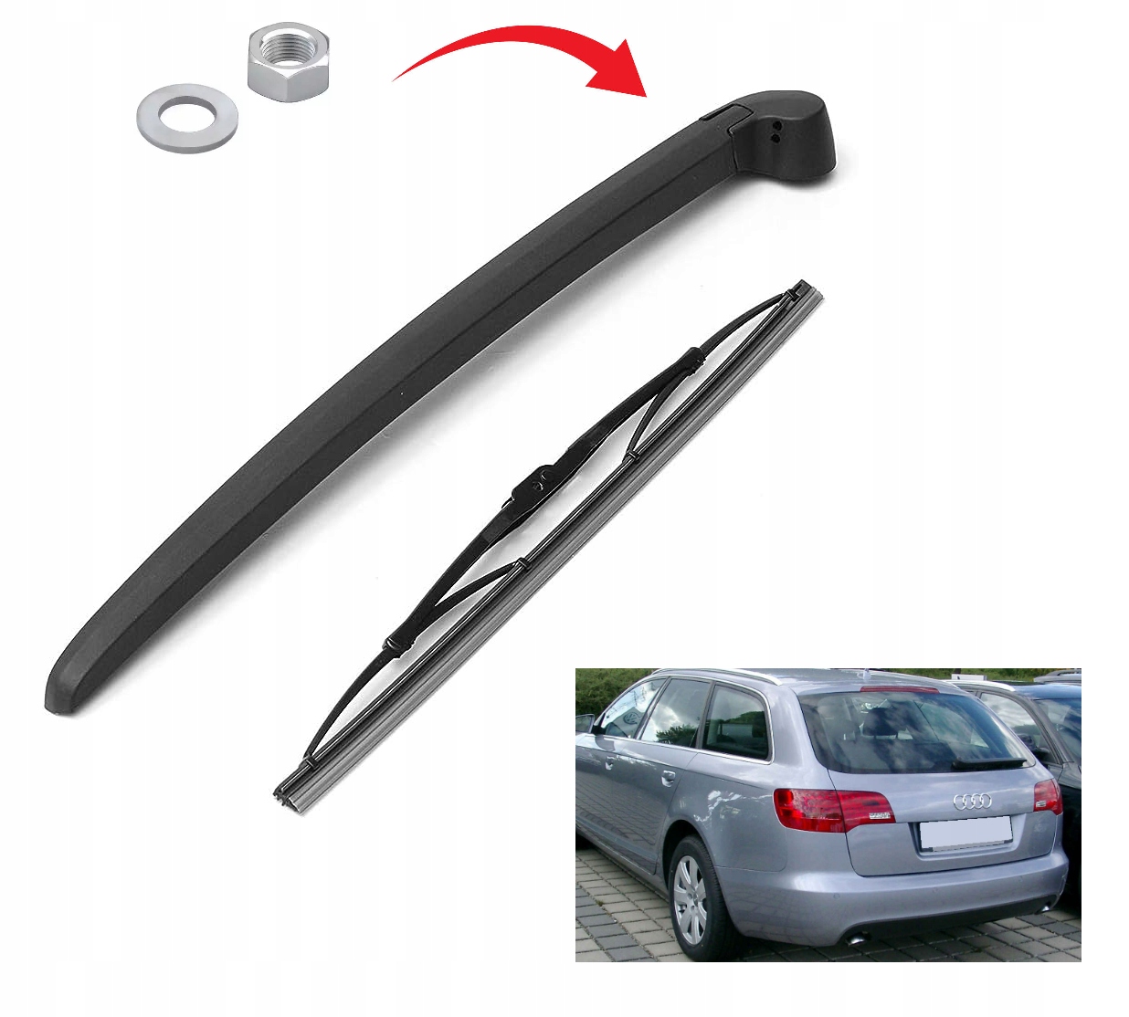 RAMIĘ + WYCIERACZKA NA TYŁ AUDI A6 C6 KOMBI 05-11r