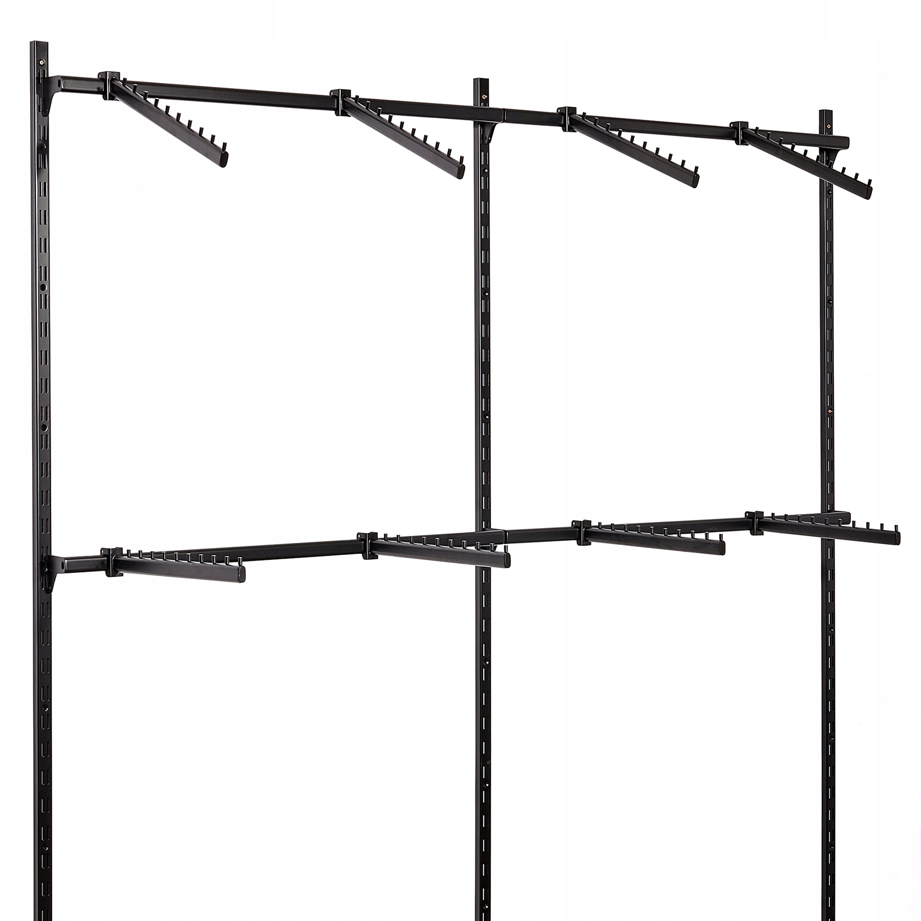 GARDEROBA DWUMODUŁOWA Best-line 200x200 CZARNA