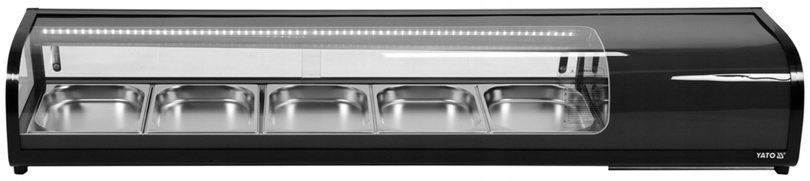 Witryna nadstawka chłodnicza 5x GN 1/2 180 cm do sushi pizzy Yato YG-05005