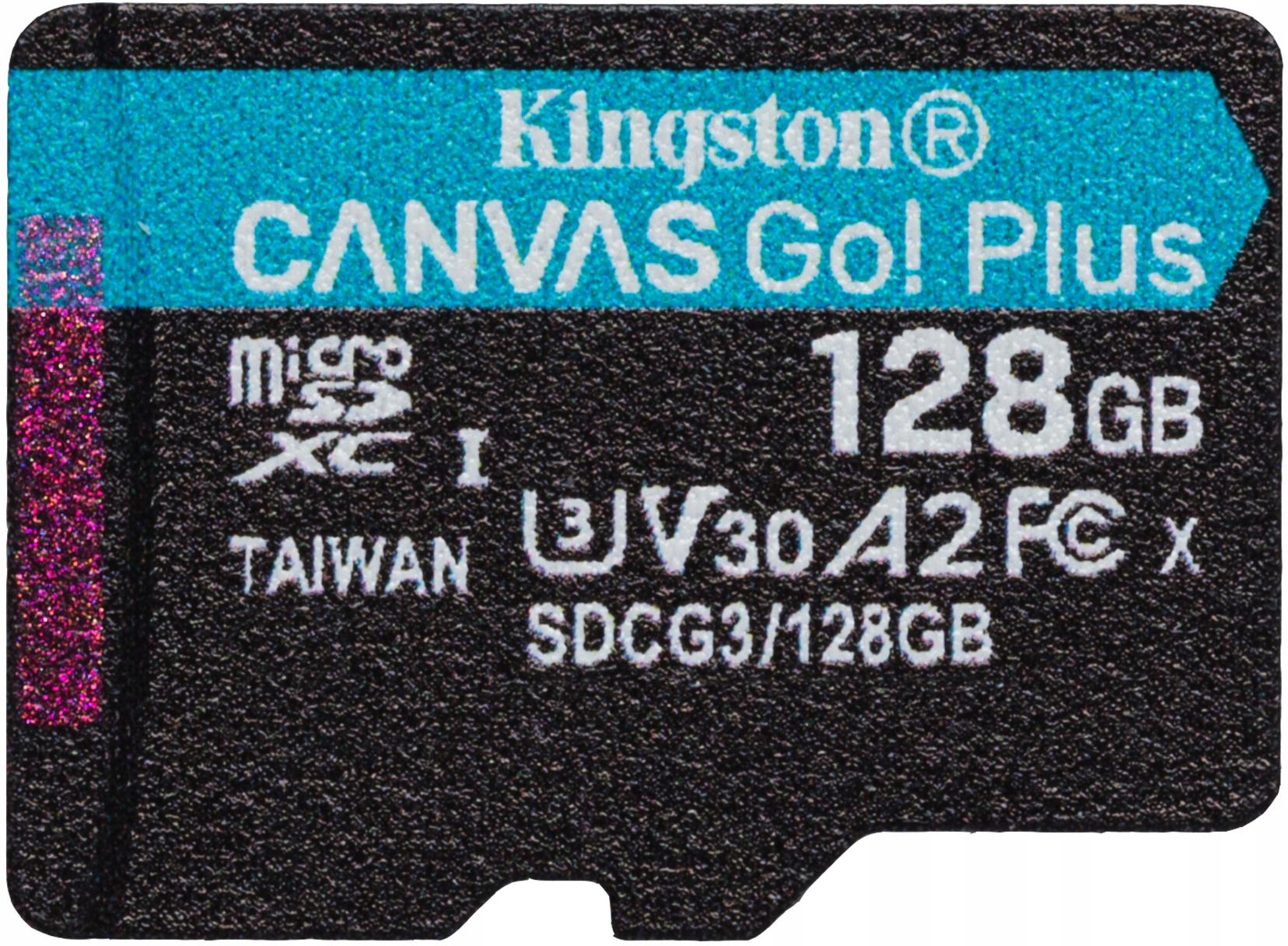 KARTA PAMIĘCI microSD 128GB 170MB/s Z ADAPTEREM SD Kingston Canvas Go! Plus Pojemność karty 128 GB