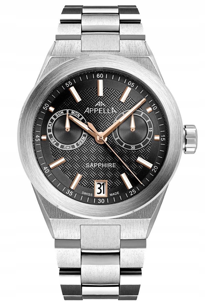 Nowy Zegarek męski Appella L70015.51R6QF Sapphire data, grawer