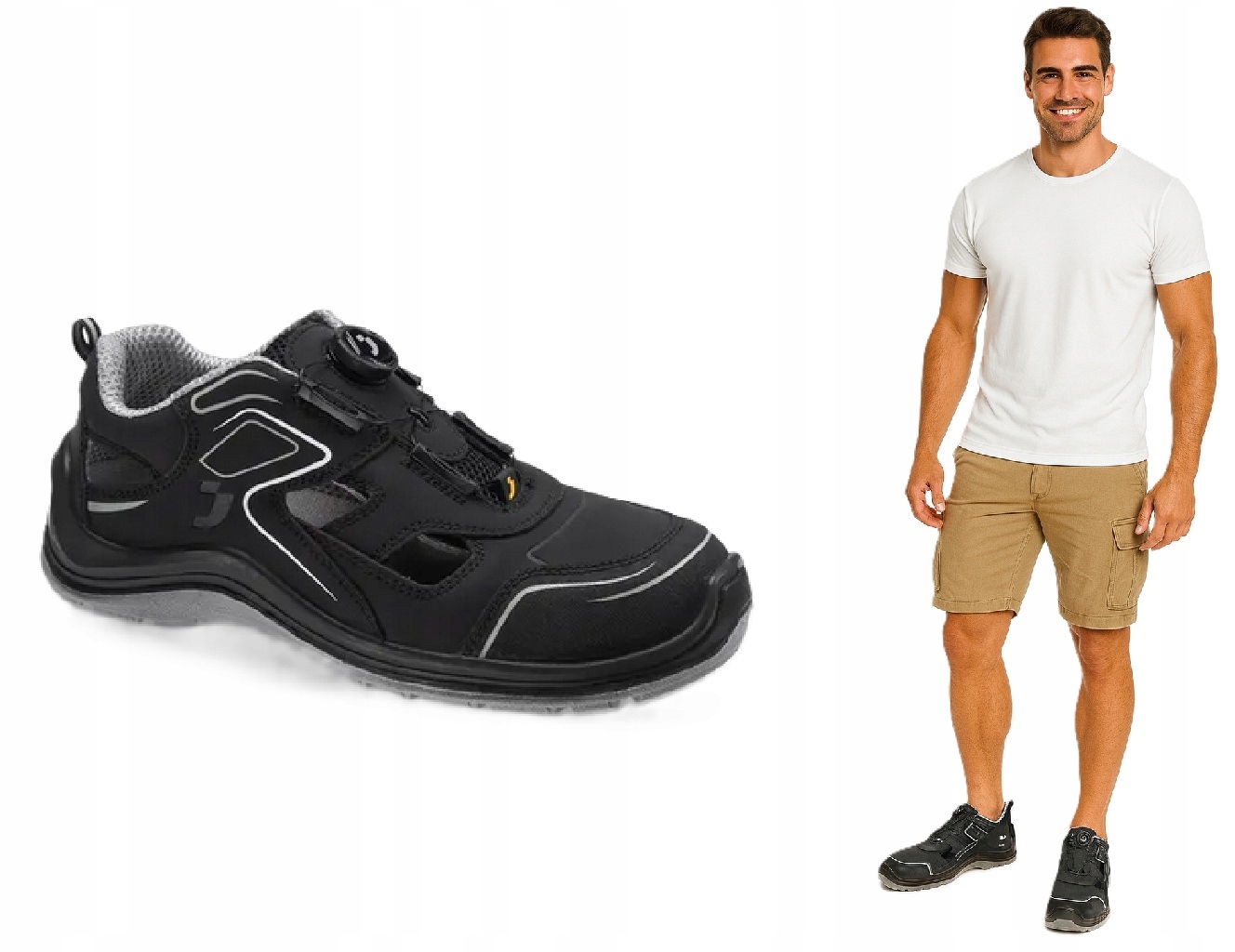 sandały z Boa r. 46 Safety Jogger robocze jak sportowe lekkie Flow S1P