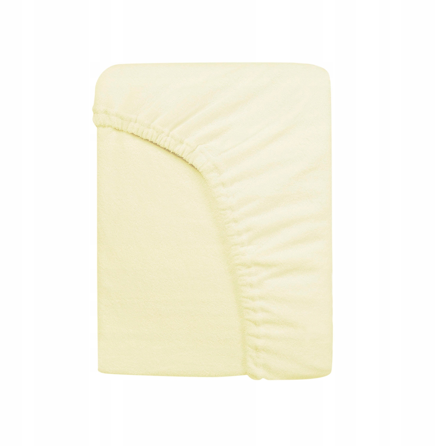 Prześcieradło frotte z gumką kremowe 220x200 Kolor odcienie żółtego