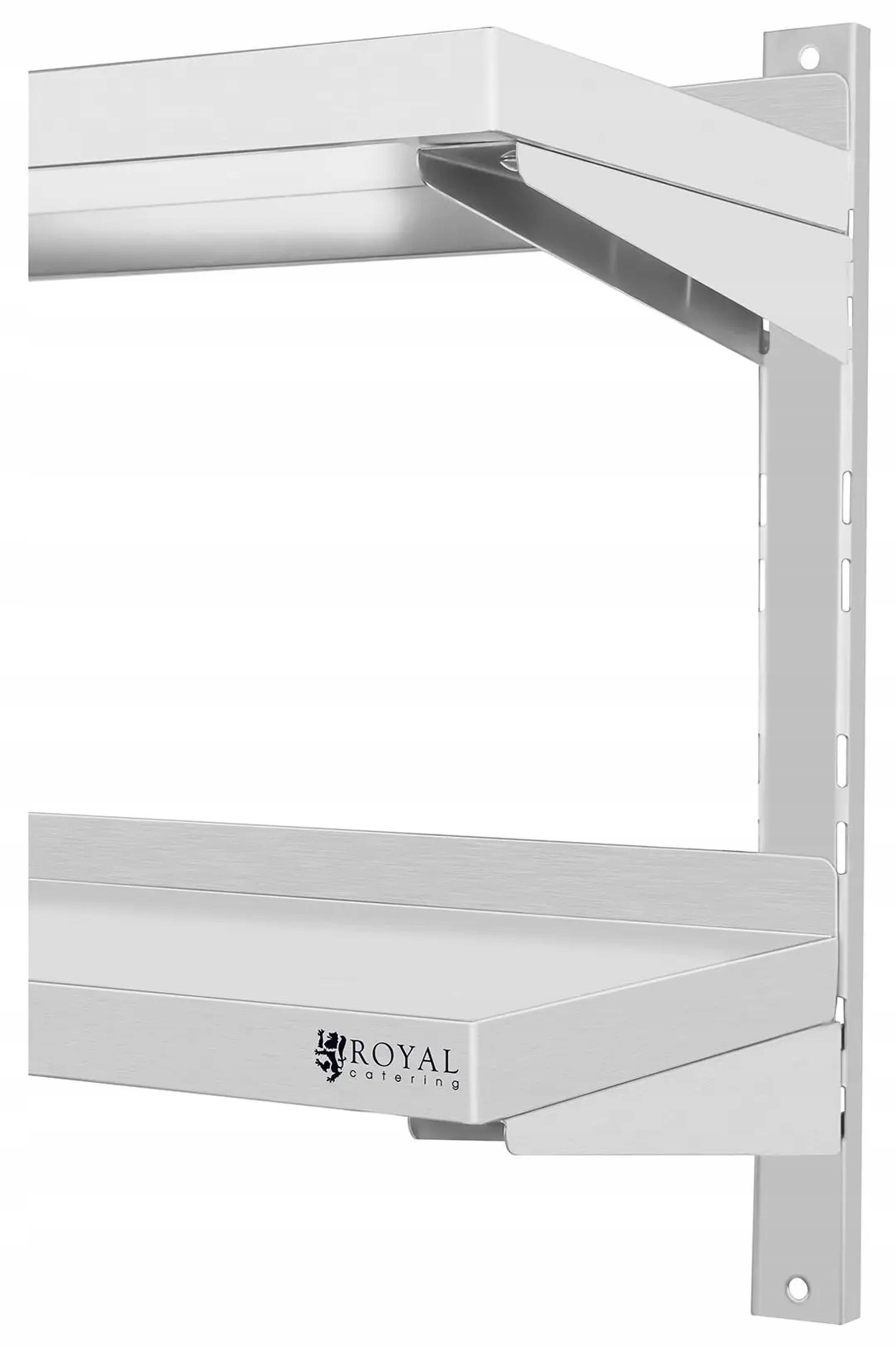 Półka wisząca ścienna 2 blaty 160x30 cm Royal Catering RCWR-160.2 10010362