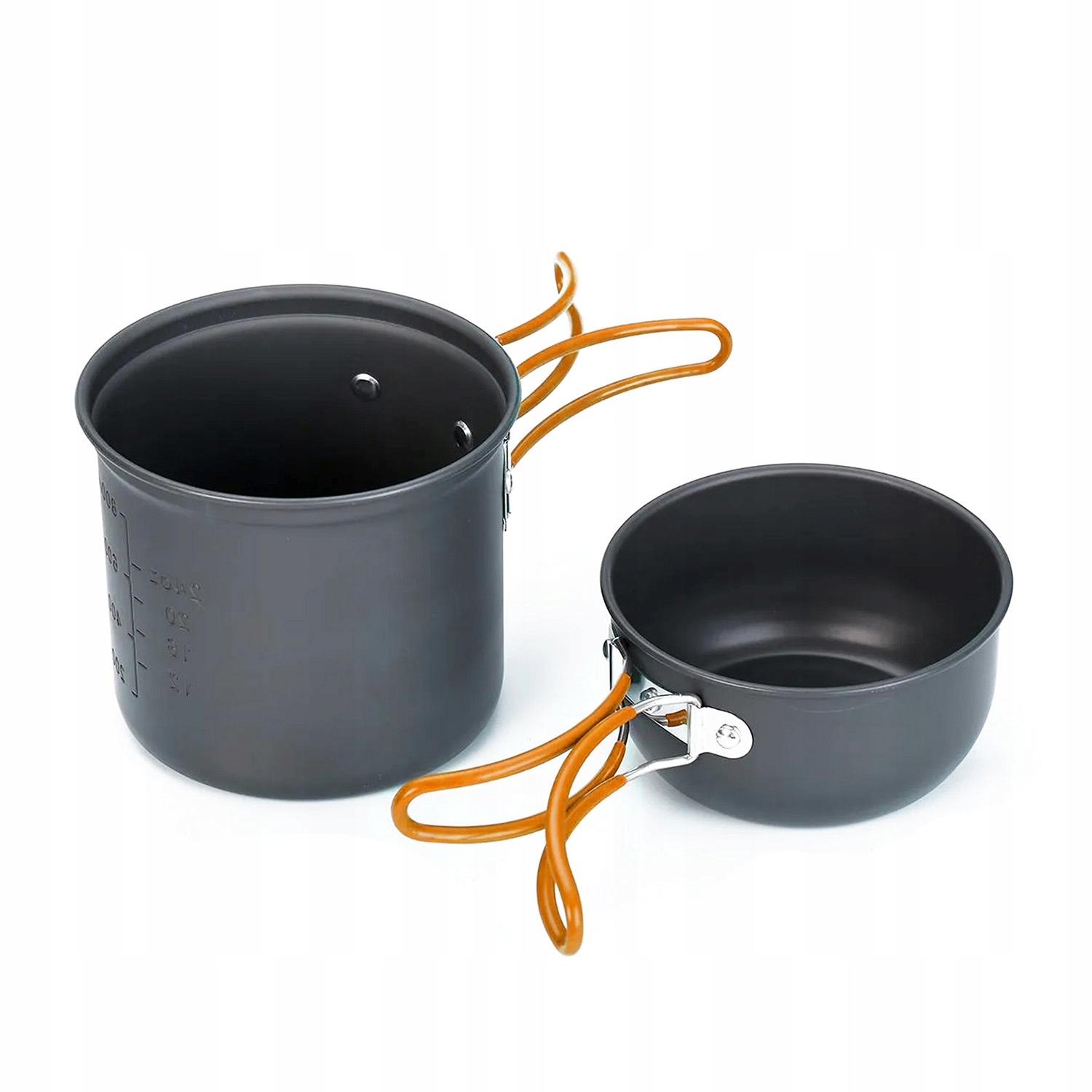 NACZYNIA TURYSTYCZNE ZESTAW GARNKÓW SZTUĆCÓW KEMPINGOWYCH DO GOTOWANIA Cechy dodatkowe nieprzywierająca powłoka nietłukące składany uchwyt