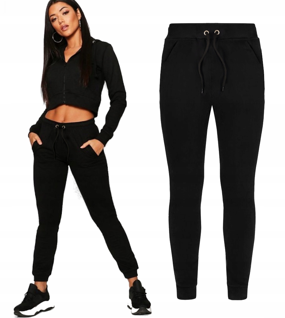 

Spodnie Dresowe Black Super Wygodne Kieszenie