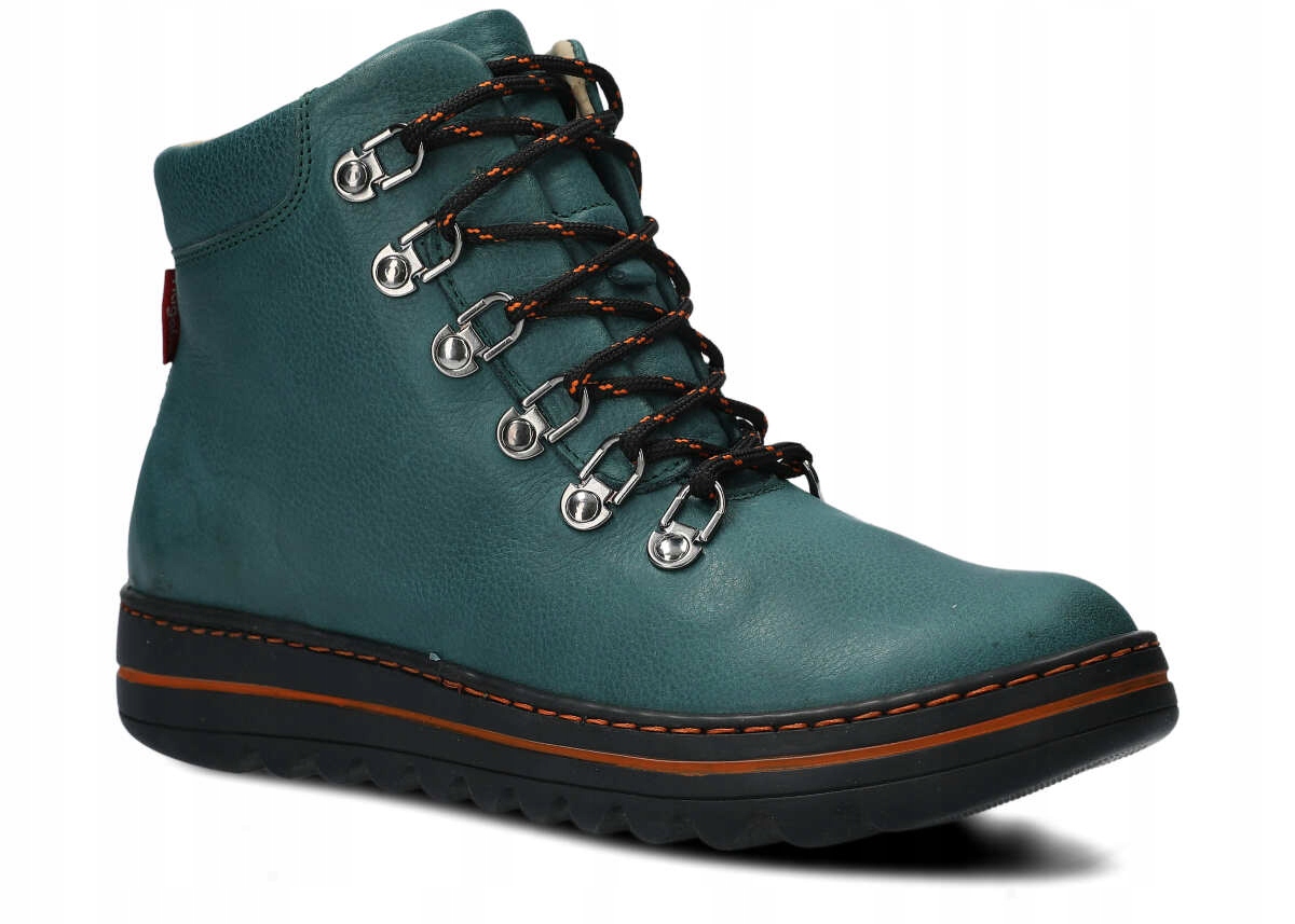 Nagaba 281 Zelená – Zateplené Dámské Trekové Kožené Boty