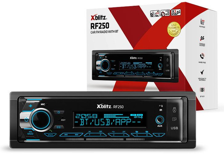 

Radio samochodowe XBlitz RF250 Bt MP3 mSD 2xUSB