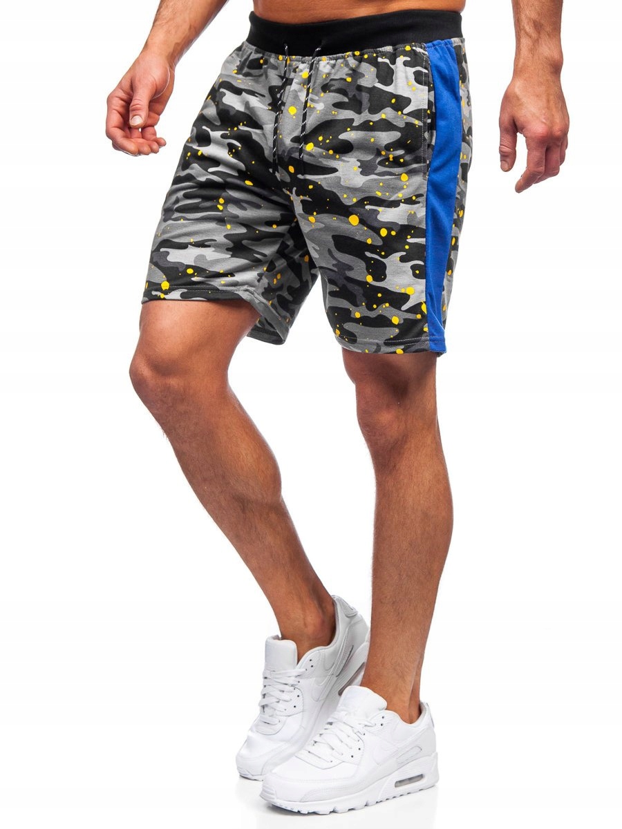 

Krótkie Spodenki Dresowe Szare KS2579 Denley_m