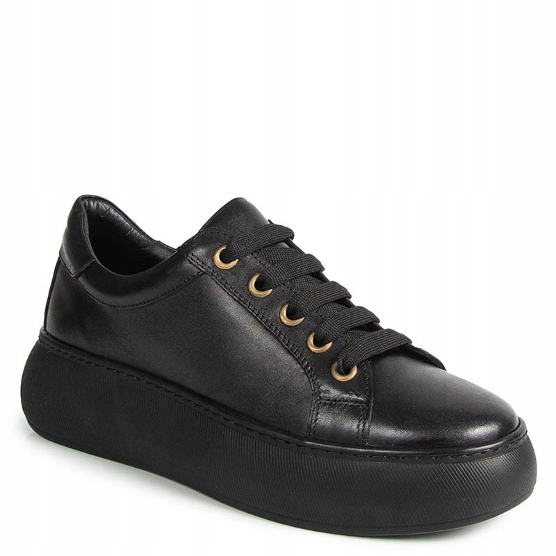 Carinii B9233 Černé Kožené Tenisky 37