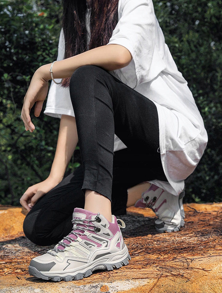 MODA BUTY TREKKINGOWE DAMSKIE GÓRSKIE TURYSTYCZNE SPORTOWE FIOLETOWY R.37 Kolor fioletowy