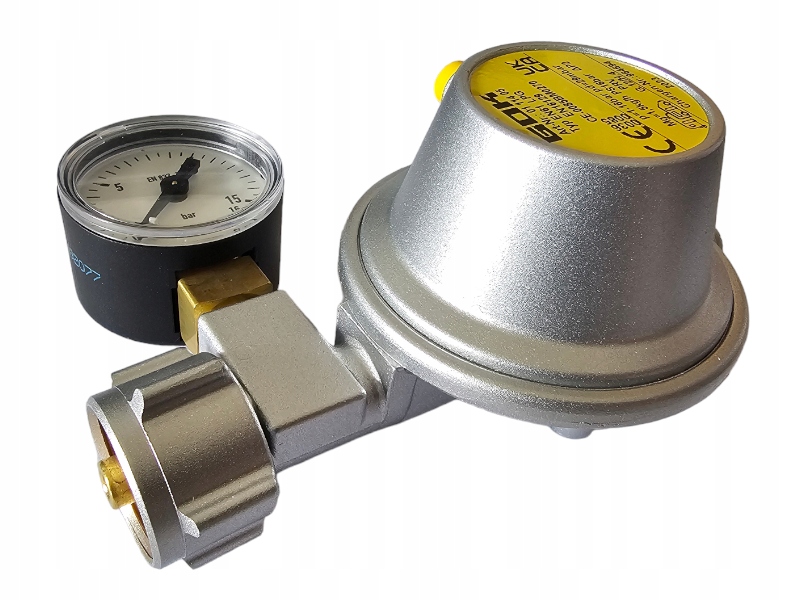 Reduktor 30 mbar do przyczep z manometrem oryginalny GOK z atestem Turismus