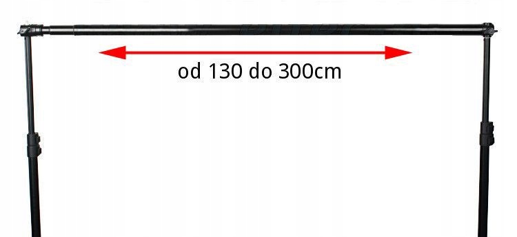 Teleskopowa BELKA poprzeczna do teł 130-300cm beam Szerokość tła 3 m