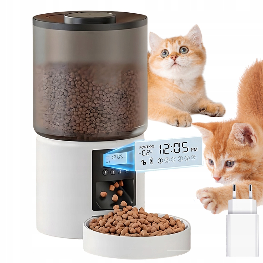 Automatický Dávkovač Misky Na Krmivo Pro Psa Kočku Zásobník Na Krmivo 4L S Časovačem
