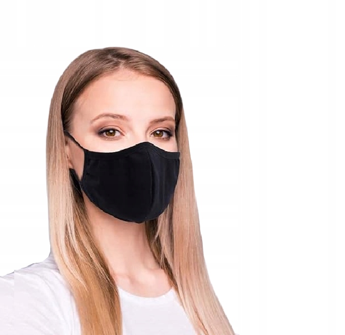 40x Maseczki Maski Na Twarz Materiałowe 3 Warstwowe Ochronne Wielorazowa
