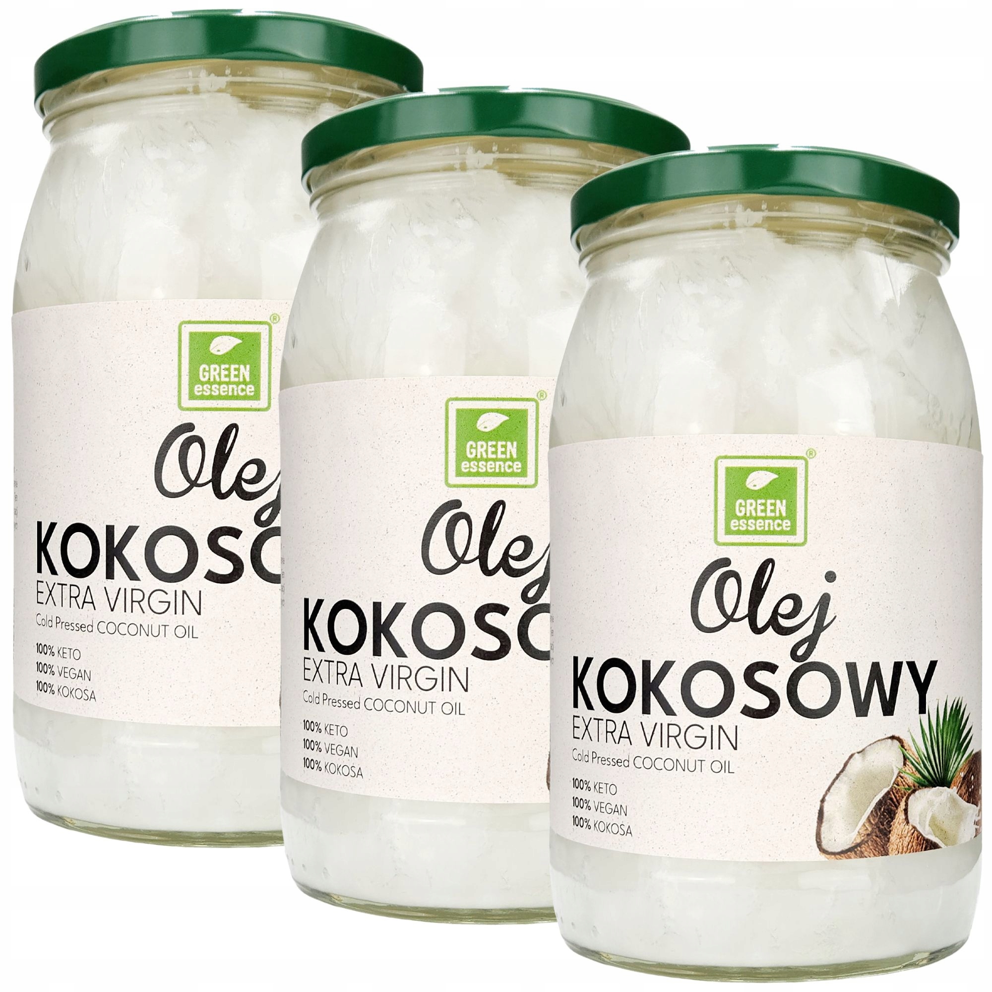Keto Olej Kokosowy Nierafinowany extra virgin z kokosa tłoczony zestaw