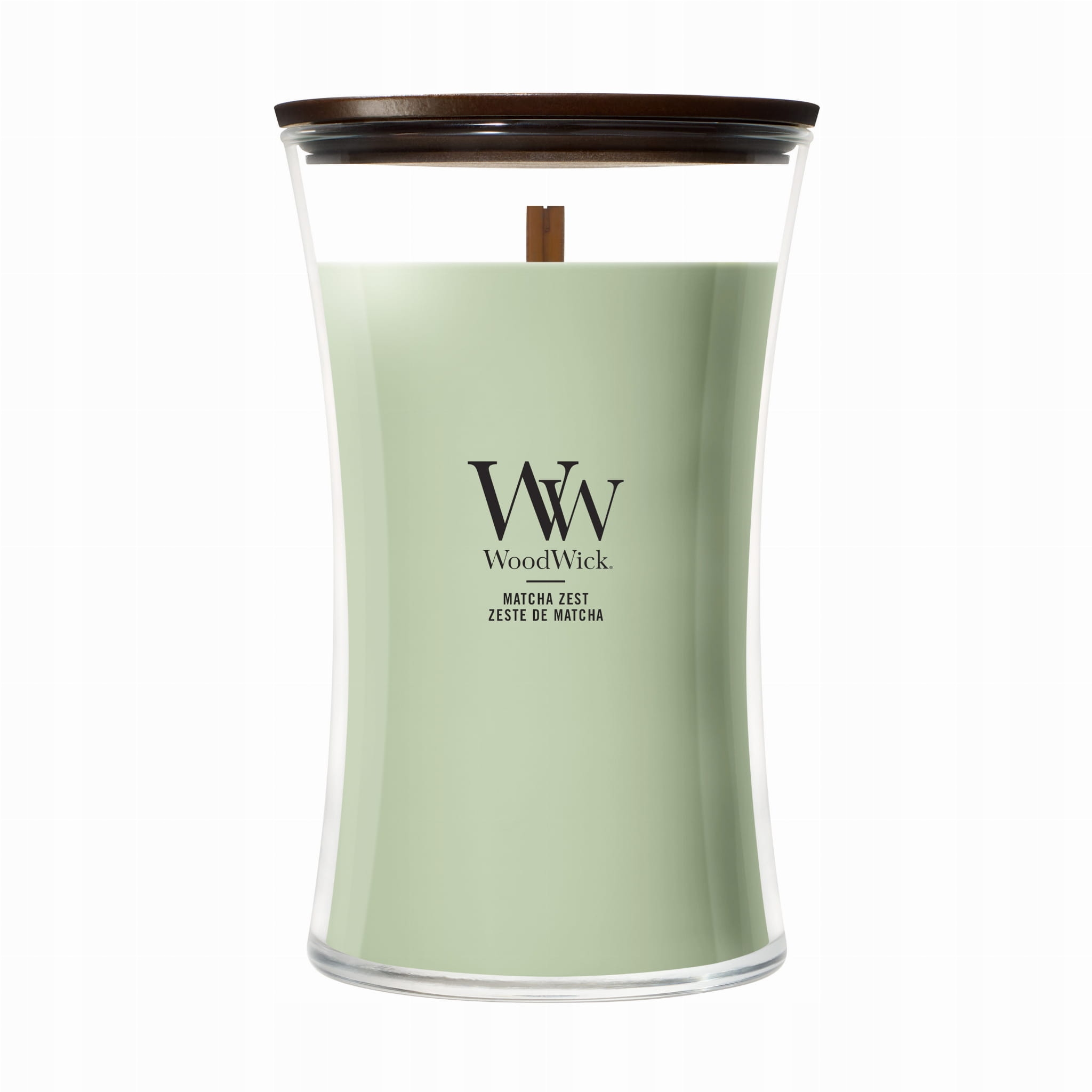 Velká vonná svíčka WoodWick Matcha Sada