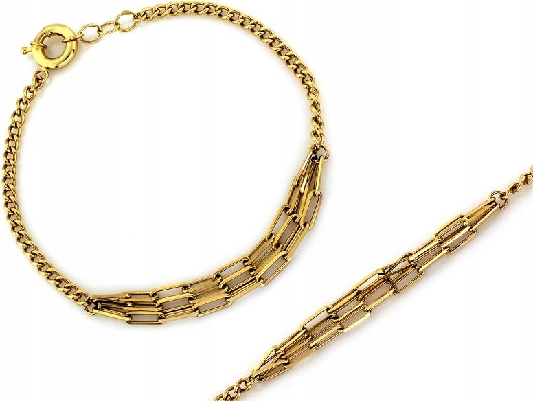 Zlatý náramek 585 řetízkový r19 pancíř ideální jako dárek