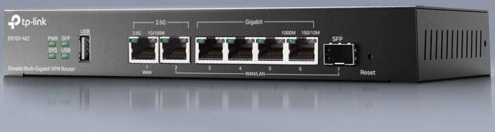 Router TP-Link ER707-M2 Vpn 4x GWAN/Lan, 2x 2.5GWan/Lan, 1x Sfp Gwan/lan,