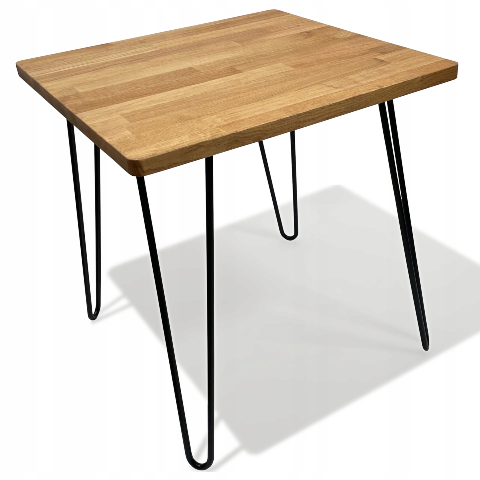 Malý konferenční stolek Tavolo dubový dřevěný Loft 50x50 cm lavice do obývacího pokoje