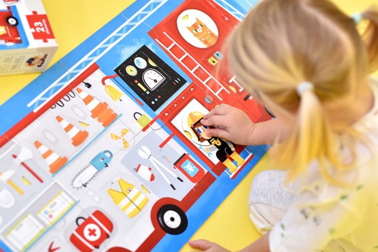 Puzzle Z Dziurką Wóz Strażacki 23 ELEM Czu Czu Marka CzuCzu