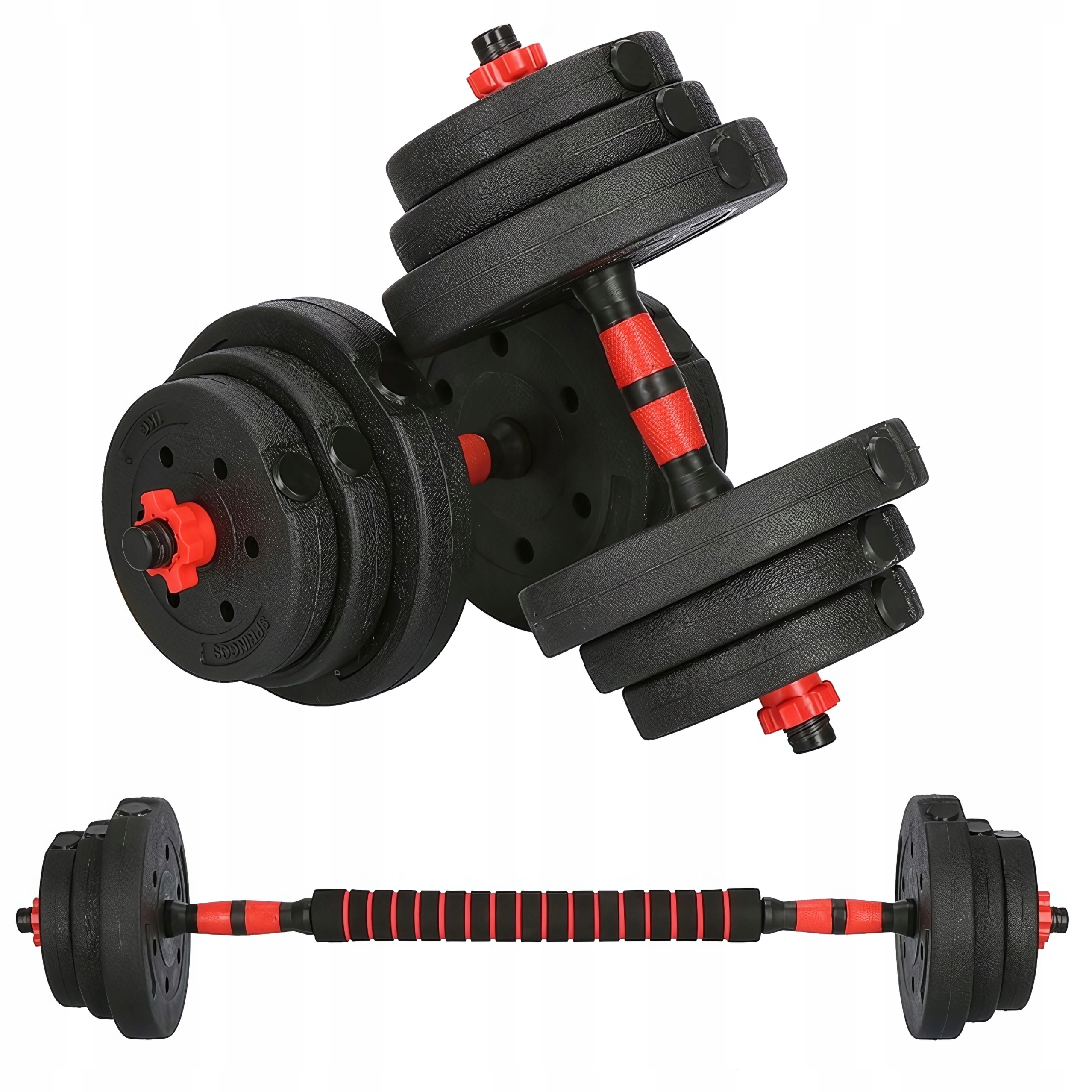 Hantle bitumiczne 2x20kg Zestaw do treningu siłowego 40kg Marka inna