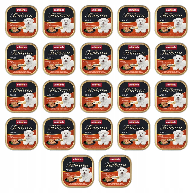 Animonda Vom Feinsten Adult hovězí maso a filé z kuřecích prsou 150 g X22