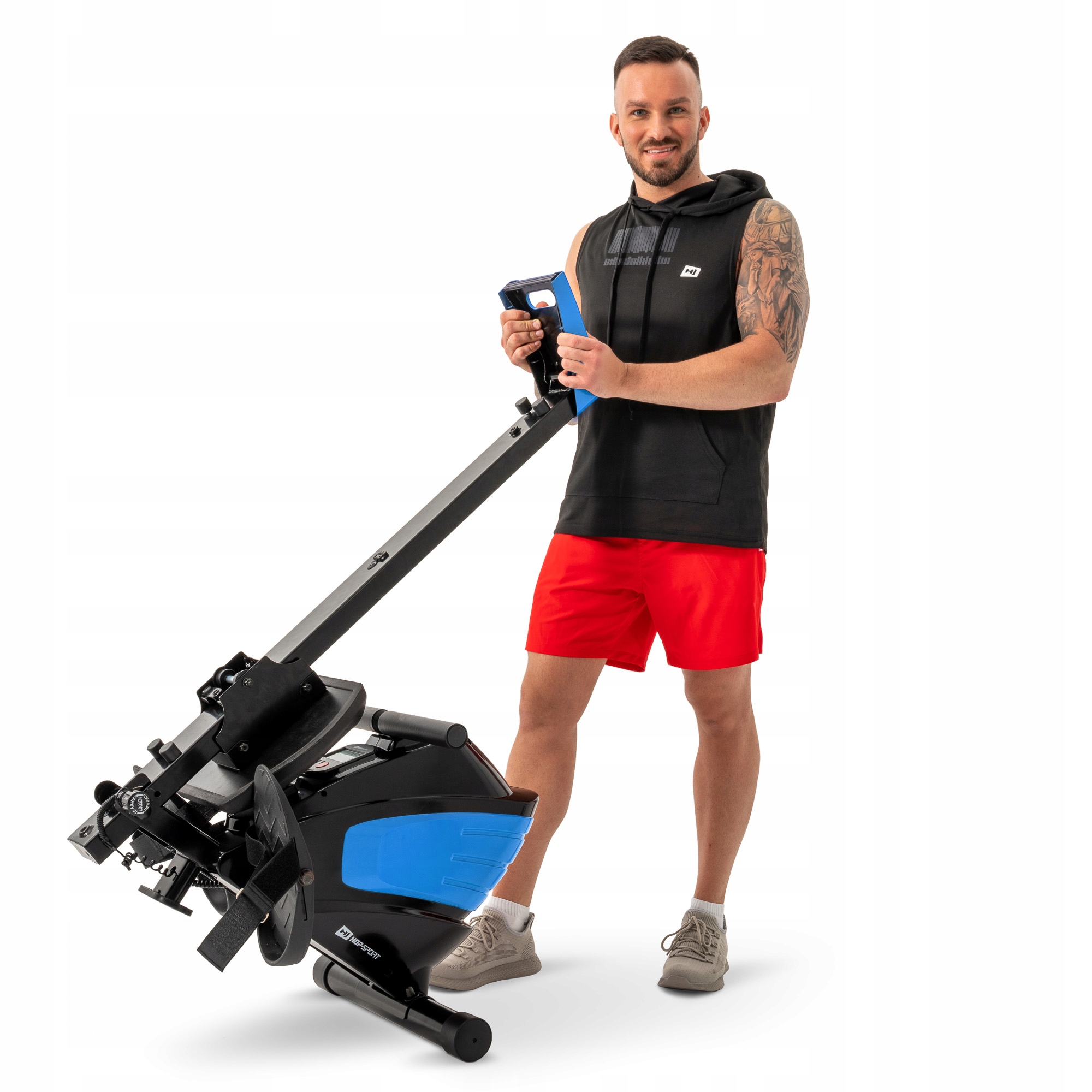 Wioślarz magnetyczny treningowy składany trenażer trening w domu Szerokość produktu po rozłożeniu 47 cm