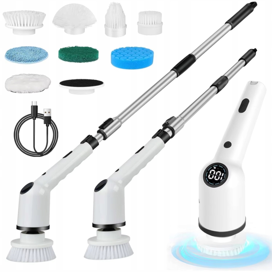 Levně Elektrický Čistící Kartáč Cleaning Brush STX-168 9 v 1 Akumulátorový