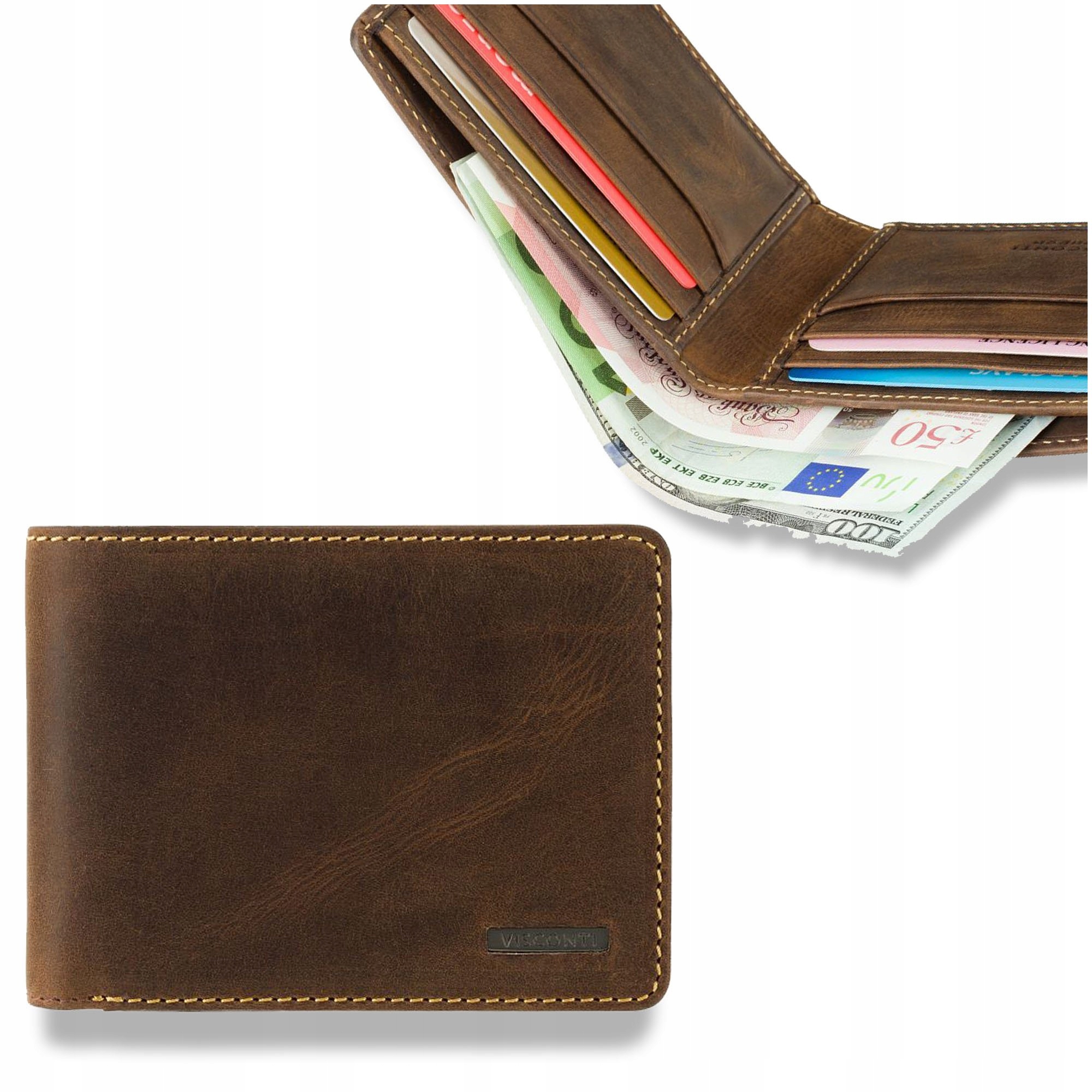 Pánská Kožená Peněženka Visconti Slim Rfid