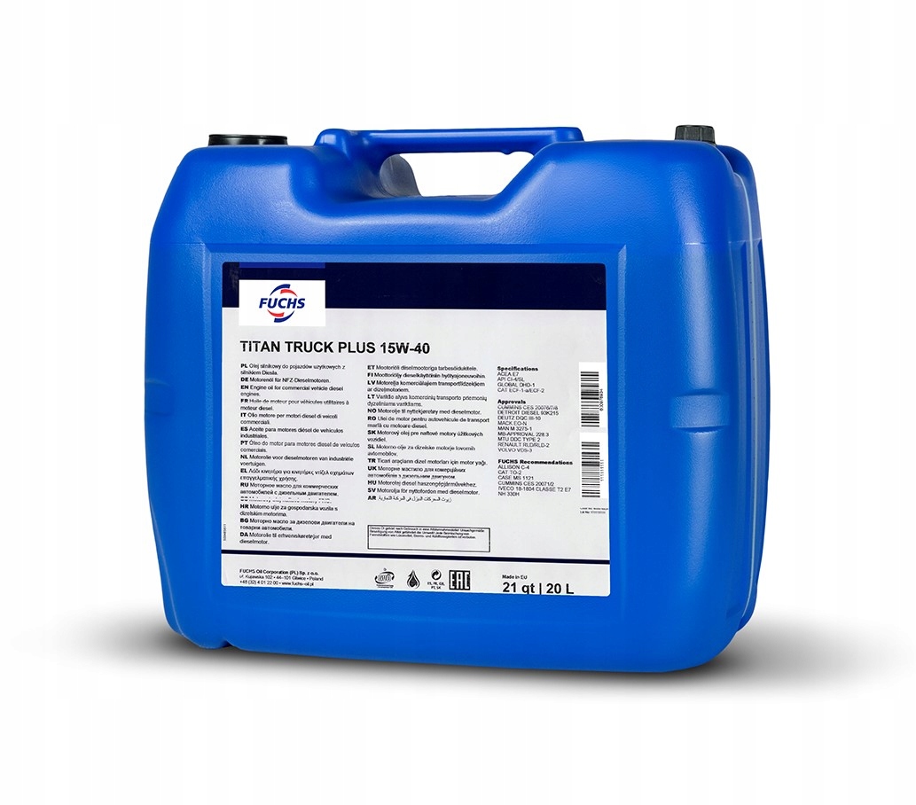 FUCHS TITAN TRUCK PLUS 15W40 20L API CI-4 ACEA E7