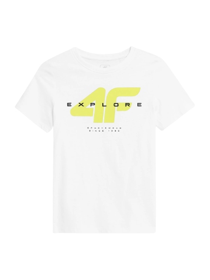 

Koszulka T-shirt chłopięcy 4F SS23 TTSHM290 biały