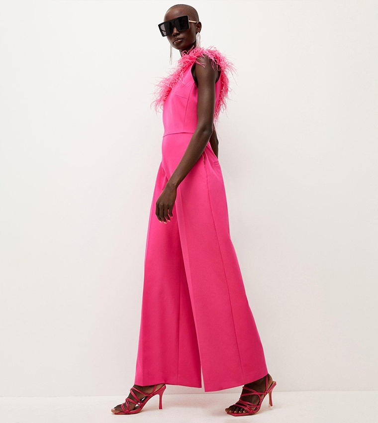 Karen Millen Elegantní Kombinéza Růžová 40 ML