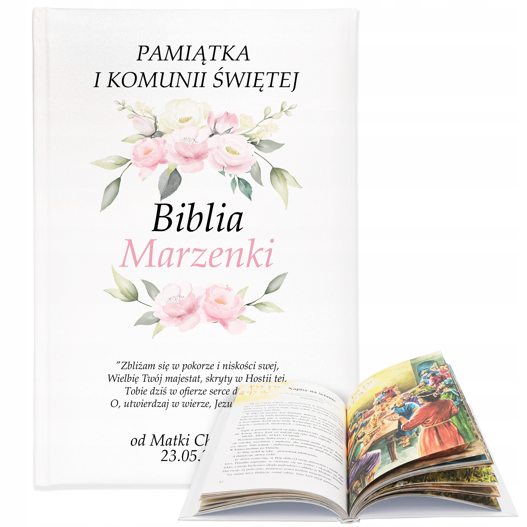 

Biblia dla Dzieci Pamiątka Komunii Świętej Imię