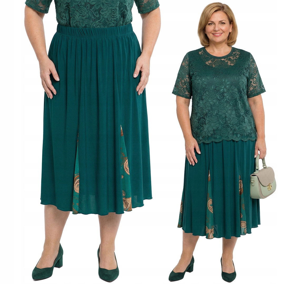 Zelená sukně plus size velikost 56/58