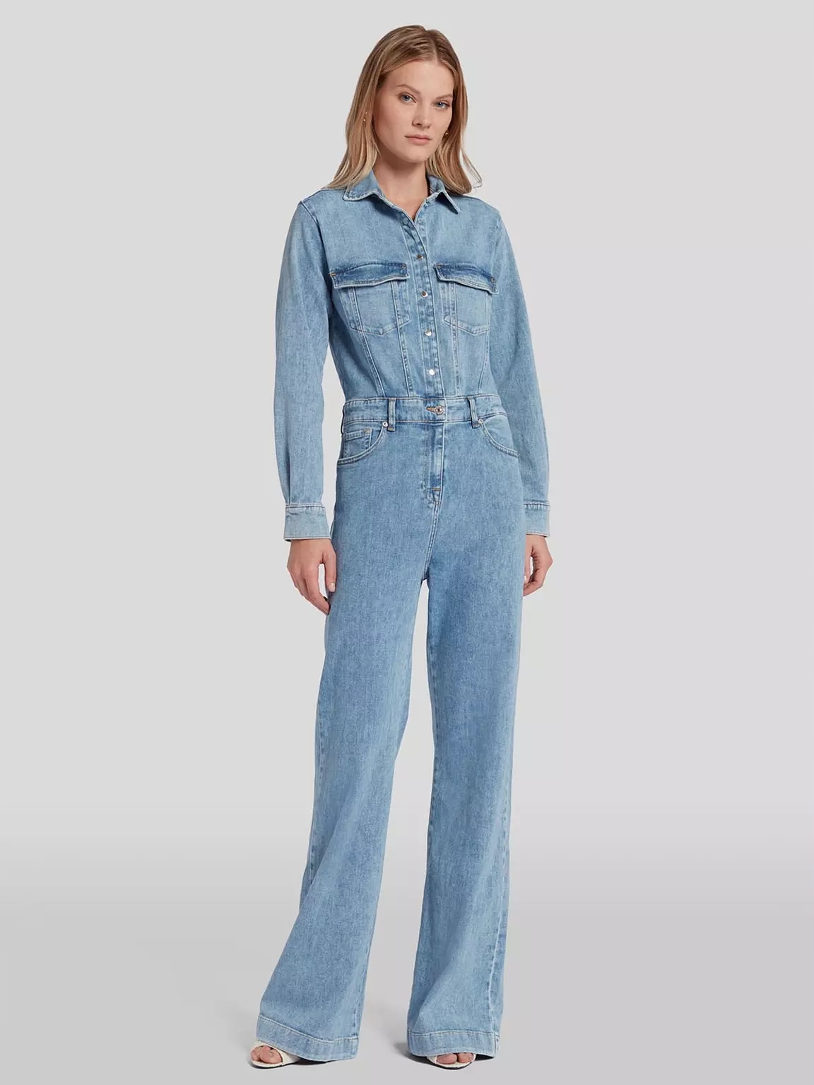 7 For All Mankind Džínový Overal Na Zip (s)