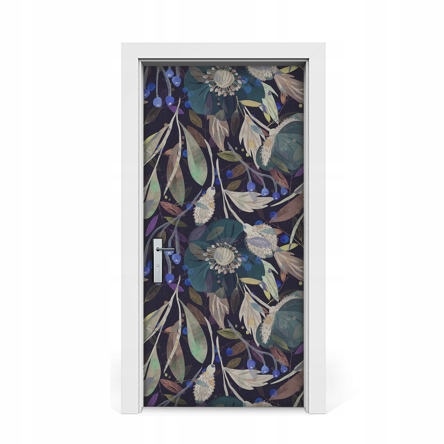 

Naklejka na drzwi Nocny wzór botaniczny 95x205