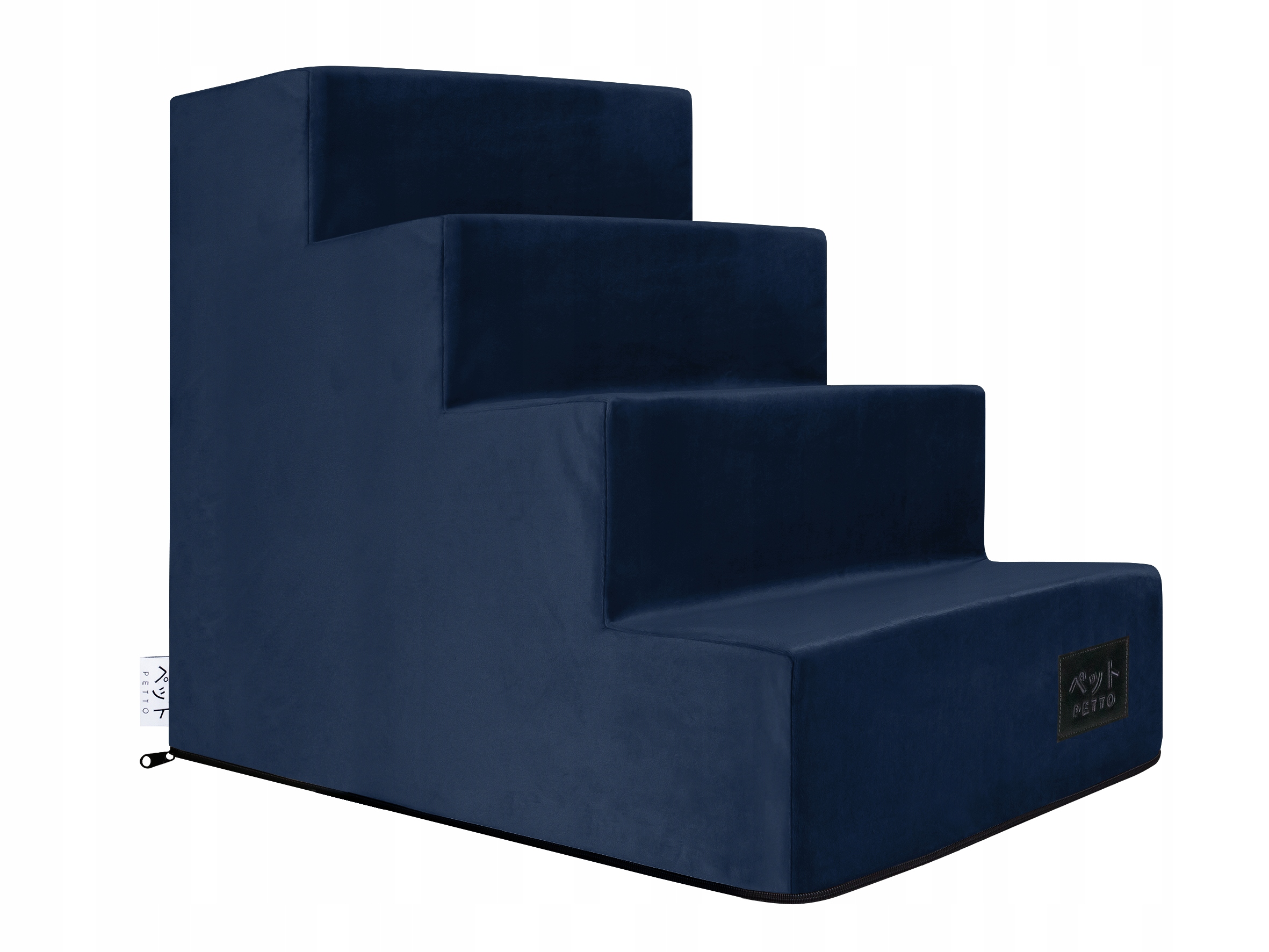 Levně Petto Schodky pro psa Takai 4 stupně Velvet tmavě modré