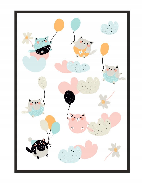 

Obraz Plakat W Ramie A4 cm Koty PD216