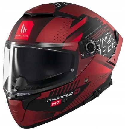 Mt Thunder 4 Sv Luminence D5 Čierna Červená Motocyklová Prilba Integrálna Čierna