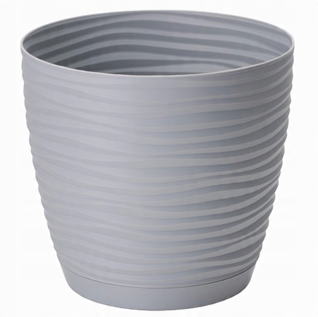 

Doniczka Osłonka Z Podstawką Sahara Platyna 23 CM