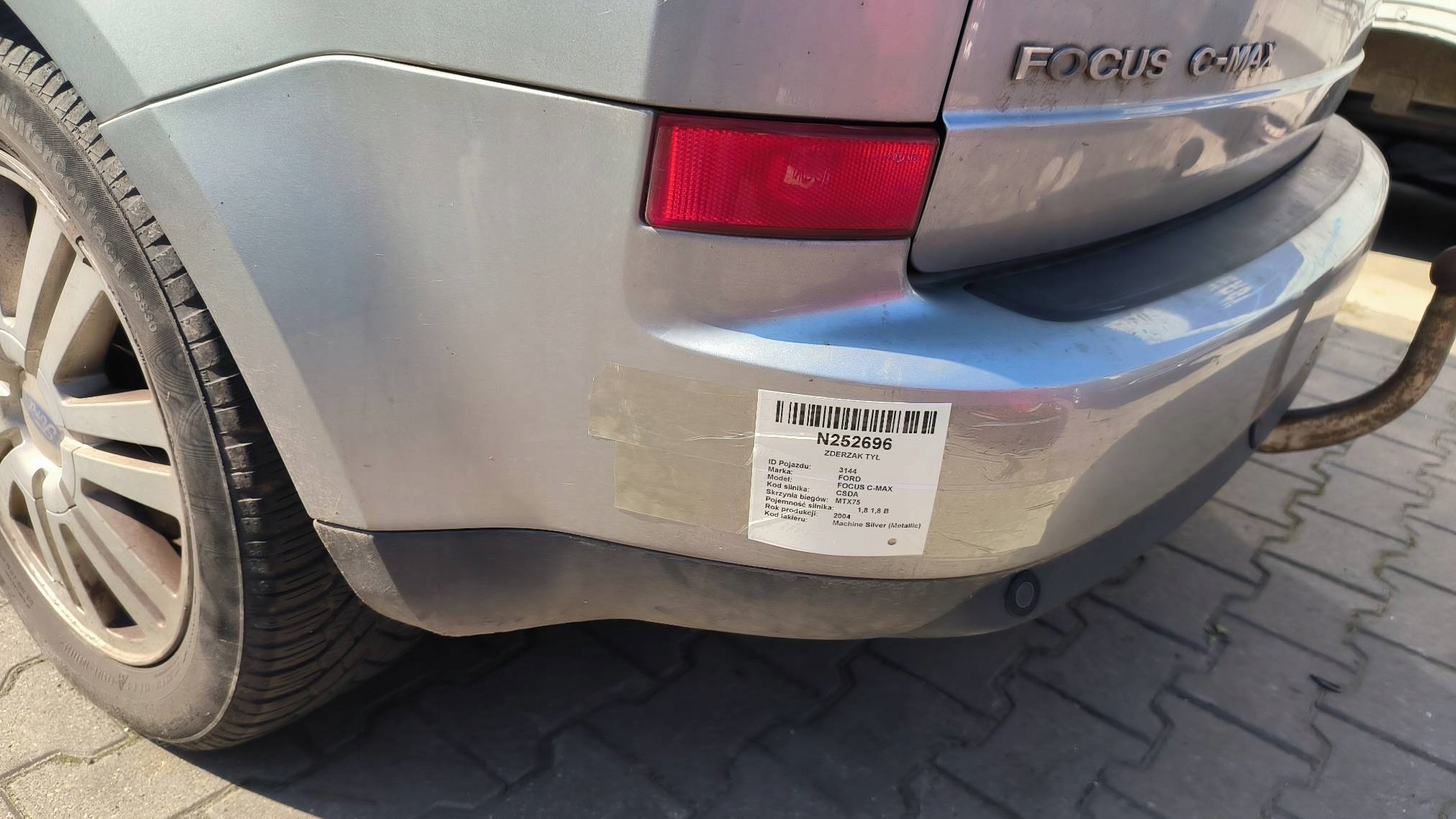 Stoßstange heck MACHINE SILVER FORD FOCUS C-MAX MK1