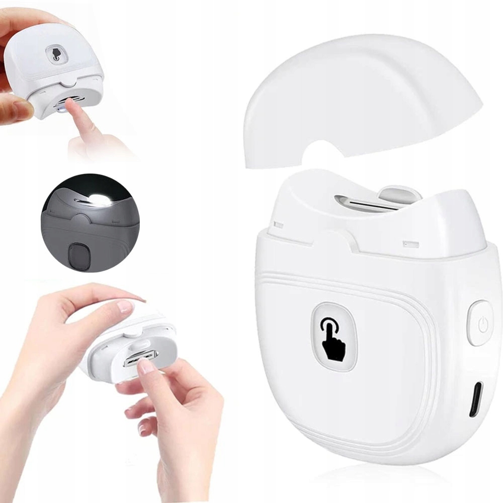 Automatický Pilník Na Nehty s Led světlem, 2 rychlosti, zastřihovač