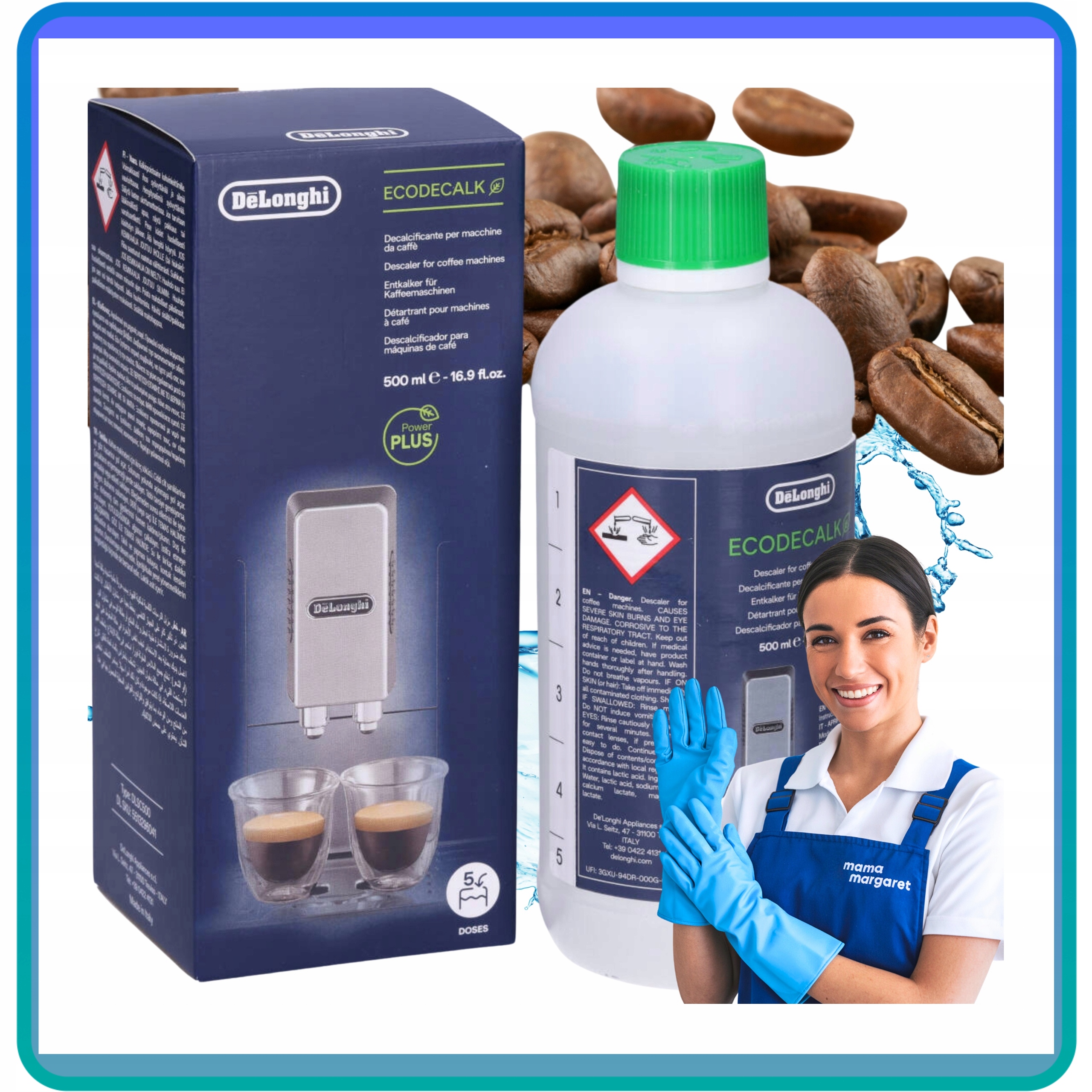 ODKAMIENIACZ do ekspresu DeLonghi EcoDecalk DLSC500 500ml ORYGINALNY Kod producenta DLSC500