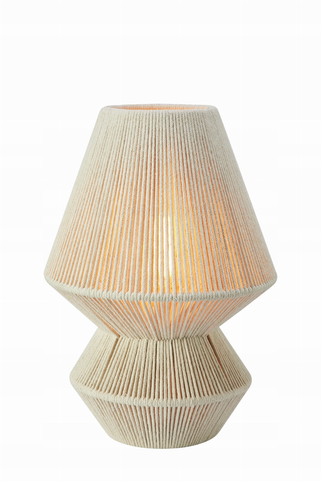 Stolní lampa Markslojd, béžová, z bavlněných provázků, do ložnice