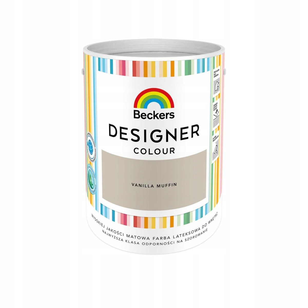 Barva latexová barva Beckers 5 l Vanilla Muffin mat
